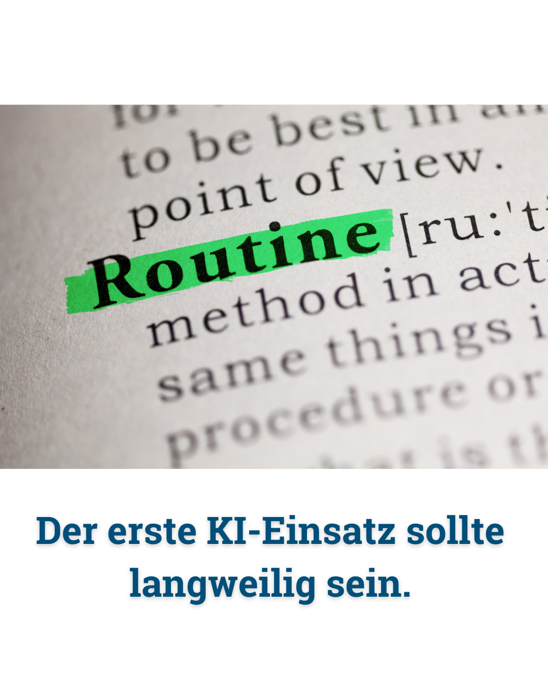 Der erste KI-Einsatz sollte langweilig sein – Folie 1